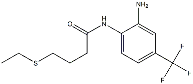N-[2-amino-4-(trifluoromethyl)phenyl]-4-(ethylsulfanyl)butanamide 结构式