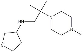 N-[2-methyl-2-(4-methylpiperazin-1-yl)propyl]thiolan-3-amine 结构式