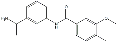 N-[3-(1-aminoethyl)phenyl]-3-methoxy-4-methylbenzamide 结构式