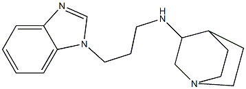 N-[3-(1H-1,3-benzodiazol-1-yl)propyl]-1-azabicyclo[2.2.2]octan-3-amine 结构式