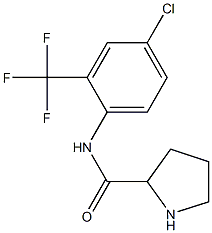 N-[4-chloro-2-(trifluoromethyl)phenyl]pyrrolidine-2-carboxamide 结构式