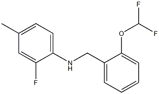 N-{[2-(difluoromethoxy)phenyl]methyl}-2-fluoro-4-methylaniline 结构式