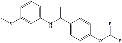 N-{1-[4-(difluoromethoxy)phenyl]ethyl}-3-(methylsulfanyl)aniline 结构式