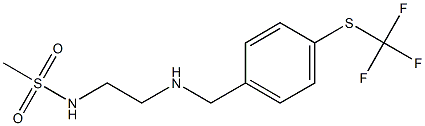 N-{2-[({4-[(trifluoromethyl)sulfanyl]phenyl}methyl)amino]ethyl}methanesulfonamide 结构式