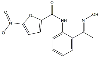 N-{2-[(1E)-N-hydroxyethanimidoyl]phenyl}-5-nitro-2-furamide 结构式