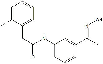 N-{3-[(1E)-N-hydroxyethanimidoyl]phenyl}-2-(2-methylphenyl)acetamide 结构式