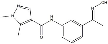 N-{3-[1-(hydroxyimino)ethyl]phenyl}-1,5-dimethyl-1H-pyrazole-4-carboxamide 结构式
