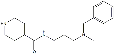 N-{3-[benzyl(methyl)amino]propyl}piperidine-4-carboxamide 结构式