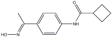 N-{4-[(1E)-N-hydroxyethanimidoyl]phenyl}cyclobutanecarboxamide 结构式