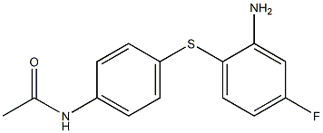 N-{4-[(2-amino-4-fluorophenyl)sulfanyl]phenyl}acetamide 结构式