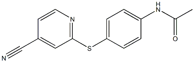 N-{4-[(4-cyanopyridin-2-yl)sulfanyl]phenyl}acetamide 结构式