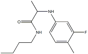 N-butyl-2-[(3-fluoro-4-methylphenyl)amino]propanamide 结构式