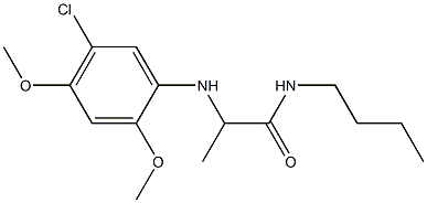 N-butyl-2-[(5-chloro-2,4-dimethoxyphenyl)amino]propanamide 结构式