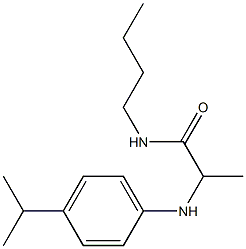 N-butyl-2-{[4-(propan-2-yl)phenyl]amino}propanamide 结构式