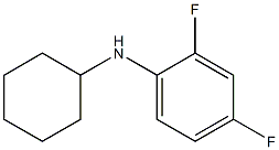 N-cyclohexyl-2,4-difluoroaniline 结构式