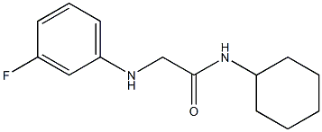 N-cyclohexyl-2-[(3-fluorophenyl)amino]acetamide 结构式