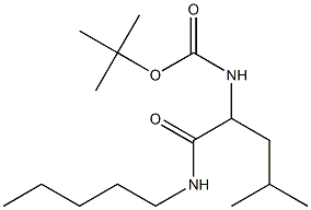 tert-butyl N-[3-methyl-1-(pentylcarbamoyl)butyl]carbamate 结构式