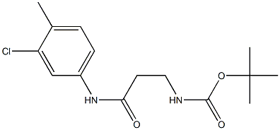 tert-butyl N-{2-[(3-chloro-4-methylphenyl)carbamoyl]ethyl}carbamate 结构式