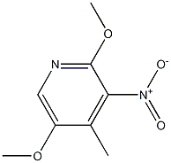 2,5-二甲氧基-4-甲基-3-硝基吡啶 结构式