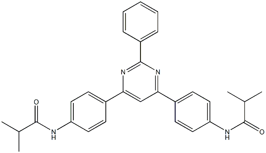 N-(4-{6-[4-(isobutyrylamino)phenyl]-2-phenyl-4-pyrimidinyl}phenyl)-2-methylpropanamide 结构式