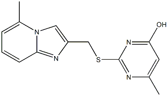 6-methyl-2-{[(5-methylimidazo[1,2-a]pyridin-2-yl)methyl]sulfanyl}-4-pyrimidinol 结构式