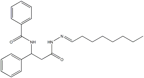 N-[3-(2-octylidenehydrazino)-3-oxo-1-phenylpropyl]benzamide 结构式