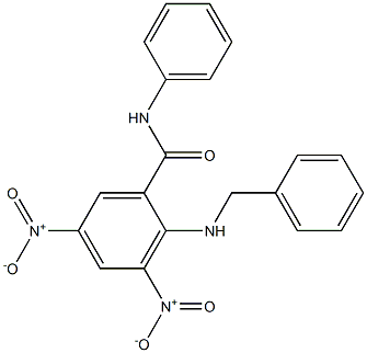 2-(benzylamino)-3,5-bisnitro-N-phenylbenzamide 结构式