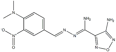 4-amino-N'-{4-(dimethylamino)-3-nitrobenzylidene}-1,2,5-oxadiazole-3-carbohydrazonamide 结构式