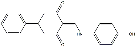 2-[(4-hydroxyanilino)methylene]-5-phenylcyclohexane-1,3-dione 结构式