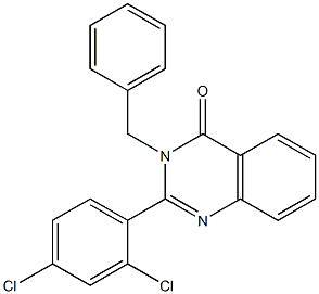 3-benzyl-2-(2,4-dichlorophenyl)-4(3H)-quinazolinone 结构式