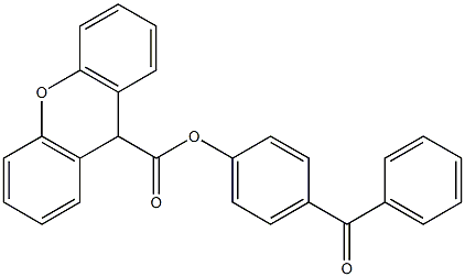 4-benzoylphenyl 9H-xanthene-9-carboxylate 结构式