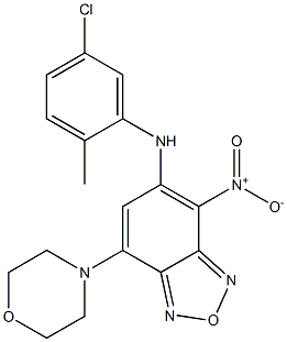 5-(5-chloro-2-methylanilino)-4-nitro-7-(4-morpholinyl)-2,1,3-benzoxadiazole 结构式