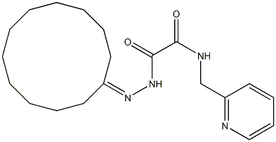 2-(2-cyclododecylidenehydrazino)-2-oxo-N-(2-pyridinylmethyl)acetamide 结构式