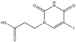 3-(5-iodo-2,4-dioxo-3,4-dihydro-1(2H)-pyrimidinyl)propanoic acid 结构式