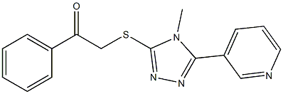 2-{[4-methyl-5-(3-pyridinyl)-4H-1,2,4-triazol-3-yl]sulfanyl}-1-phenylethanone 结构式