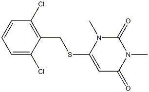 6-[(2,6-dichlorobenzyl)sulfanyl]-1,3-dimethyl-2,4(1H,3H)-pyrimidinedione 结构式