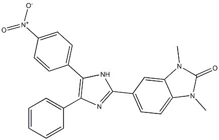 5-(5-{4-nitrophenyl}-4-phenyl-1H-imidazol-2-yl)-1,3-dimethyl-1,3-dihydro-2H-benzimidazol-2-one 结构式