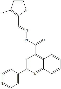 N'-[(3-methyl-2-thienyl)methylene]-2-(4-pyridinyl)-4-quinolinecarbohydrazide 结构式