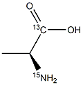 L-丙氨酸-1-13C,15N 结构式