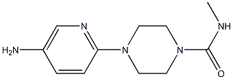 4-(5-aminopyridin-2-yl)-N-methylpiperazine-1-carboxamide 结构式