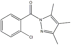 (2-chlorophenyl)(3,4,5-trimethyl-1H-pyrazol-1-yl)methanone 结构式