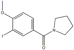 (3-iodo-4-methoxyphenyl)(1-pyrrolidinyl)methanone 结构式