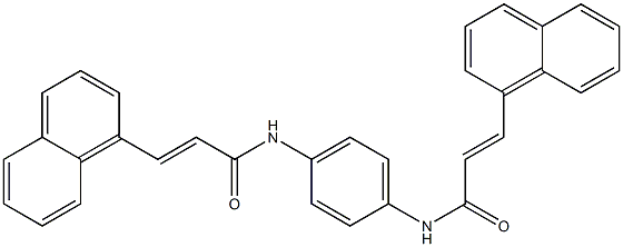 (E)-3-(1-naphthyl)-N-(4-{[(E)-3-(1-naphthyl)-2-propenoyl]amino}phenyl)-2-propenamide 结构式