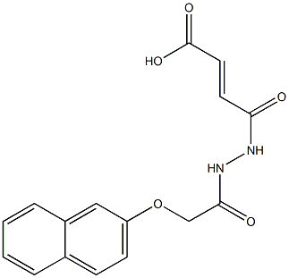(E)-4-{2-[2-(2-naphthyloxy)acetyl]hydrazino}-4-oxo-2-butenoic acid 结构式
