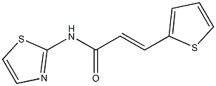 (E)-N-(1,3-thiazol-2-yl)-3-(2-thienyl)-2-propenamide 结构式