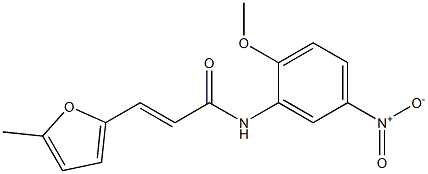 (E)-N-(2-methoxy-5-nitrophenyl)-3-(5-methyl-2-furyl)-2-propenamide 结构式