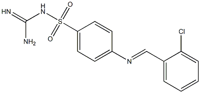 {[amino(imino)methyl]amino}(4-{[(E)-(2-chlorophenyl)methylidene]amino}phenyl)dioxo-lambda~6~-sulfane 结构式