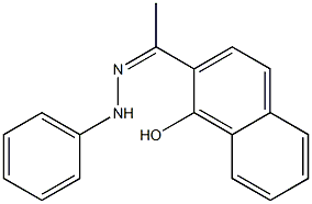 1-(1-hydroxy-2-naphthyl)-1-ethanone N-phenylhydrazone 结构式