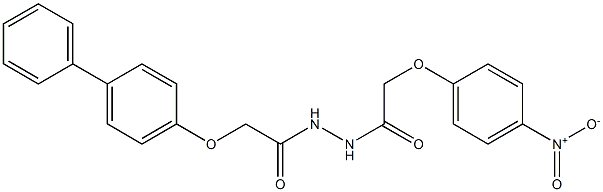 2-([1,1'-biphenyl]-4-yloxy)-N'-[2-(4-nitrophenoxy)acetyl]acetohydrazide 结构式