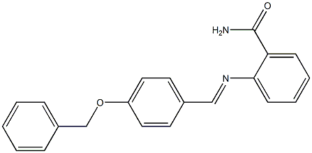 2-({(E)-[4-(benzyloxy)phenyl]methylidene}amino)benzamide 结构式